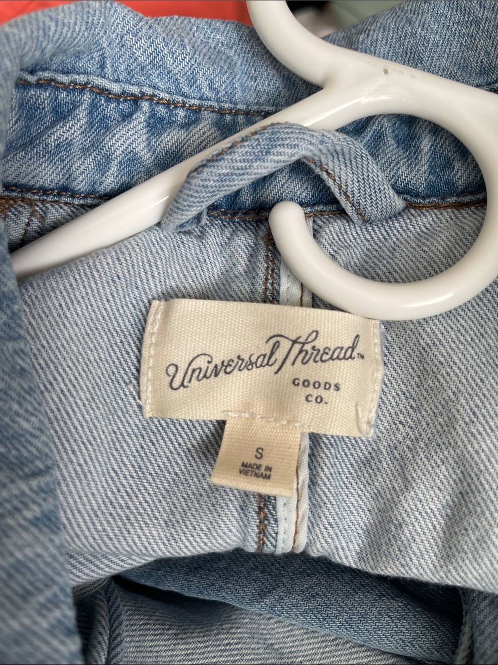Universal Thread Denim Trench Coat Small Long Jacket Western - Picture 2 of 11